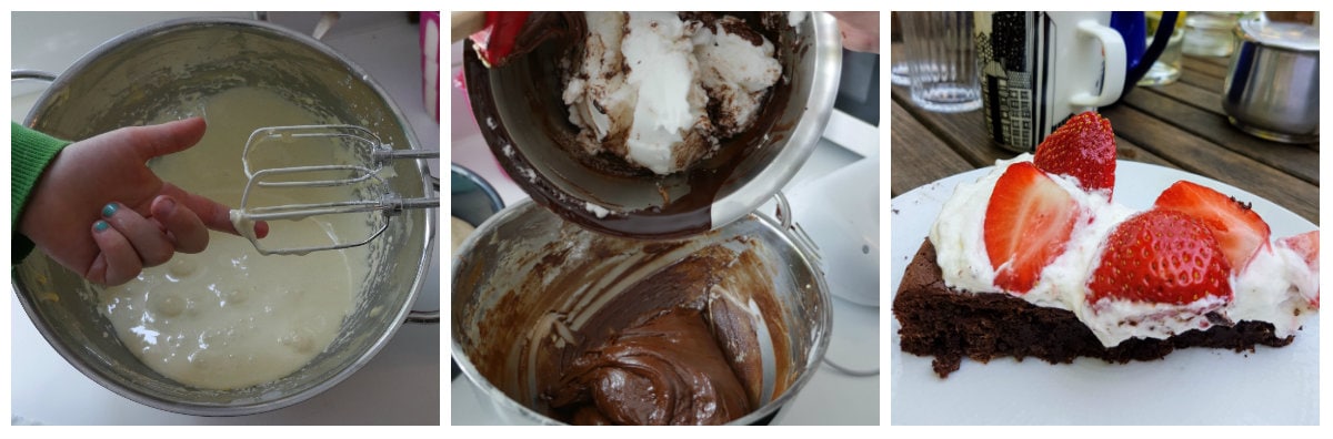 Glutenfreier Schokoladenkuchen mit Sahne-Beeren-Topping Glutenfreier Schokoladenkuchen mit Sahne-Beeren-Topping